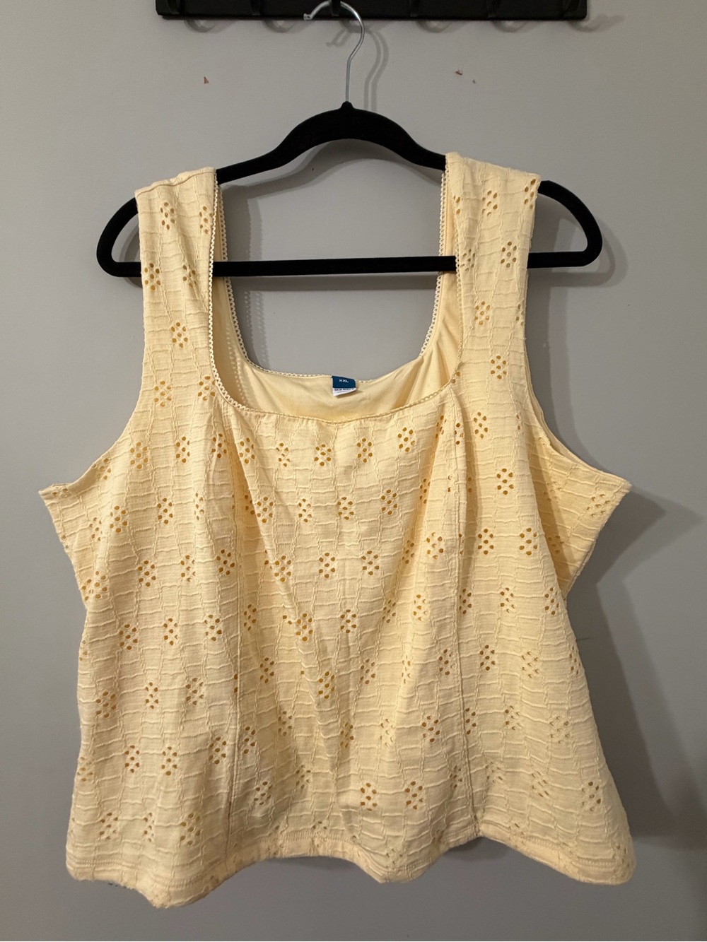Butter Yellow Eyelet Tank Top